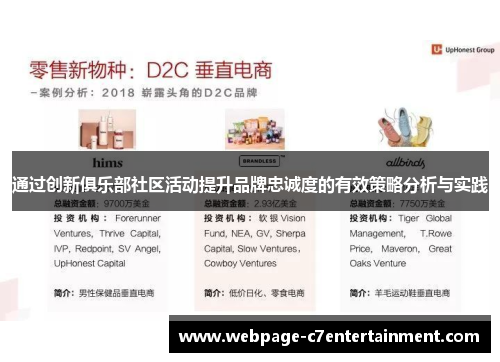 通过创新俱乐部社区活动提升品牌忠诚度的有效策略分析与实践 通过创新俱乐部社区活动提升品牌忠诚度的有效策略分析与实践